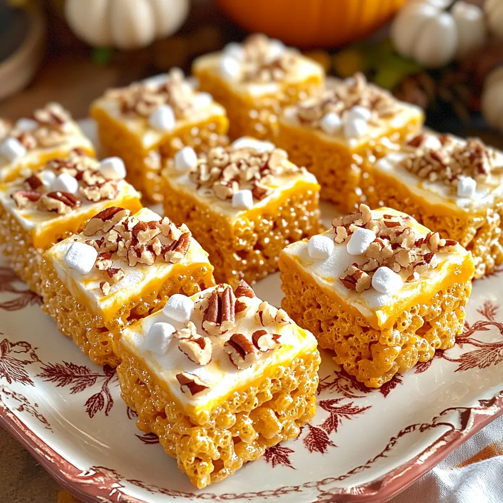 Pumpkin Spice Rice Krispie Treats Simple Fall Delight
