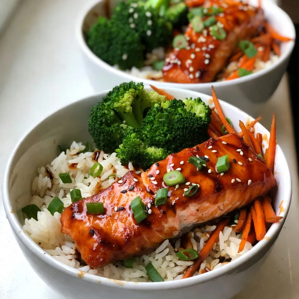 Teriyaki Salmon Rice Bowls Tasty and Easy Meal Prep