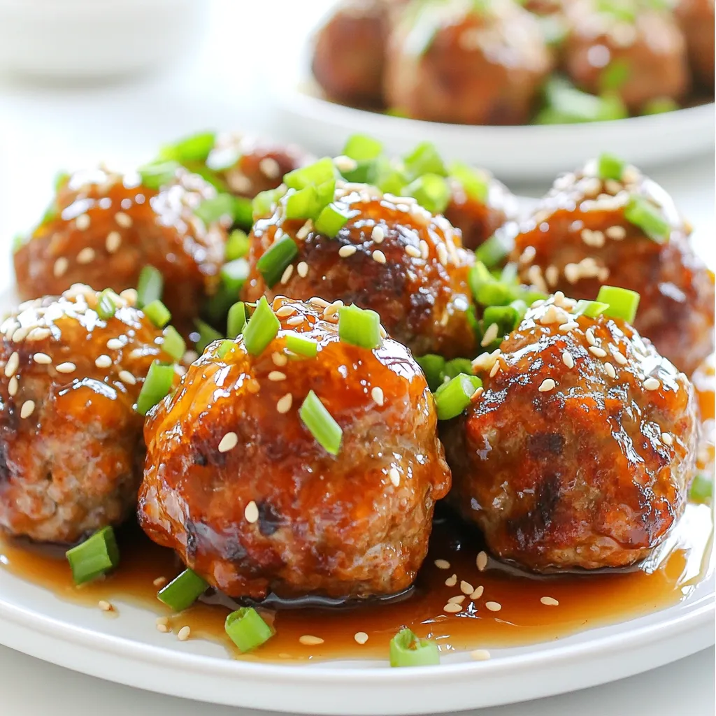 Air Fryer Honey Garlic Meatballs Tasty Quick Dish