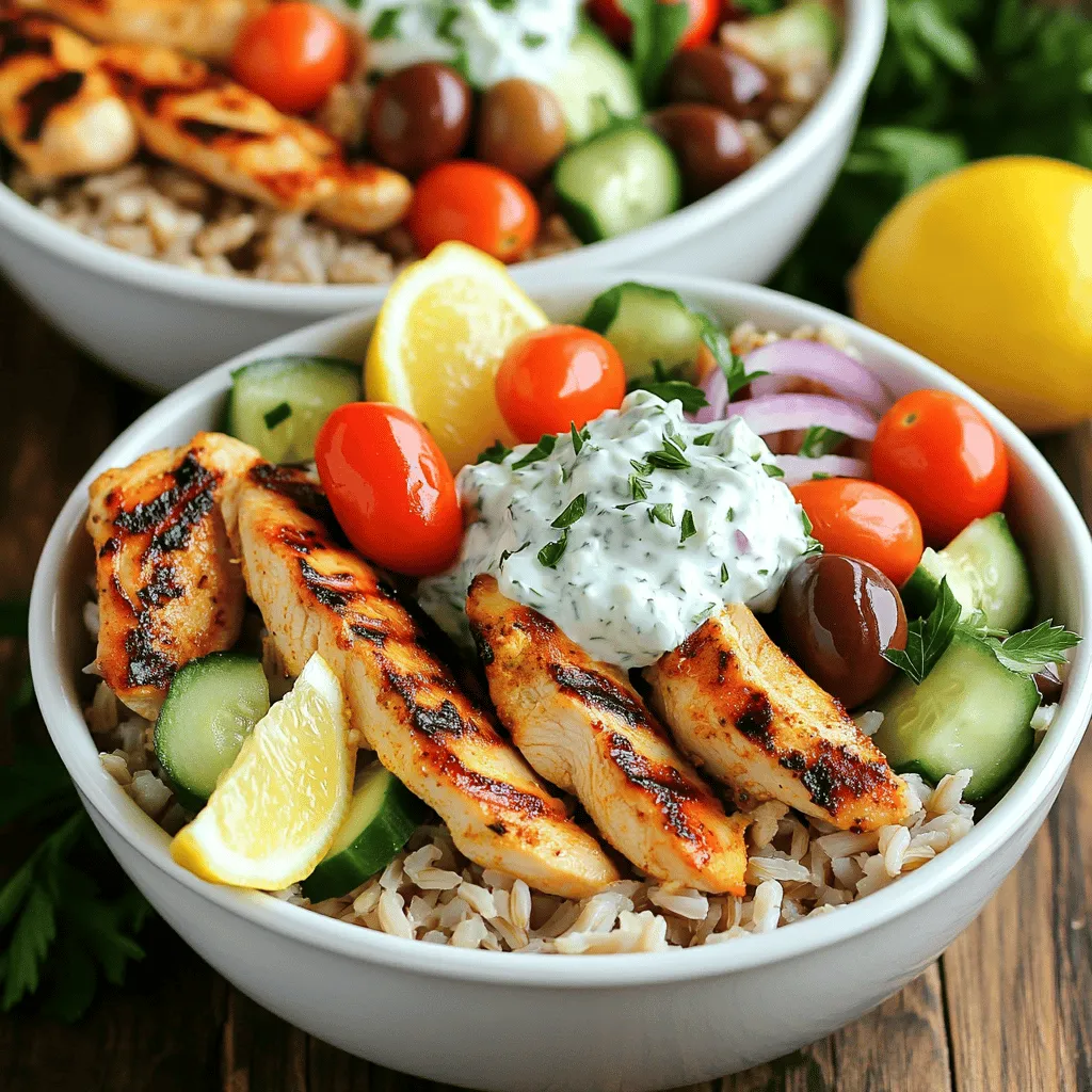 Greek Chicken Gyro Bowls Flavorful and Nutritious Meal