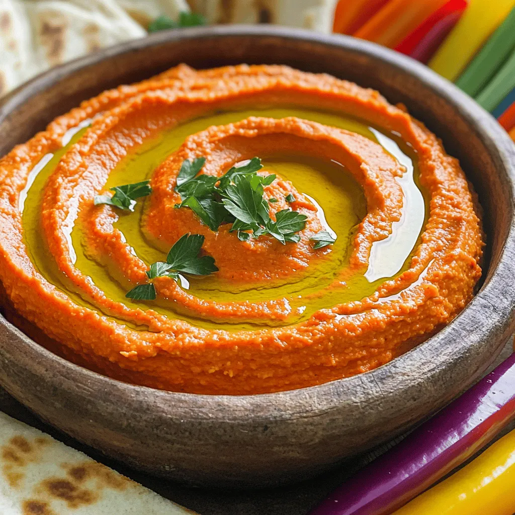 Roasted Red Pepper Hummus Flavorful and Healthy Dip