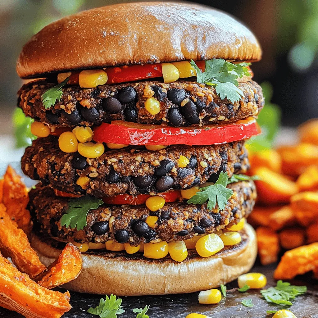 Spicy Black Bean Burgers Packed with Flavor