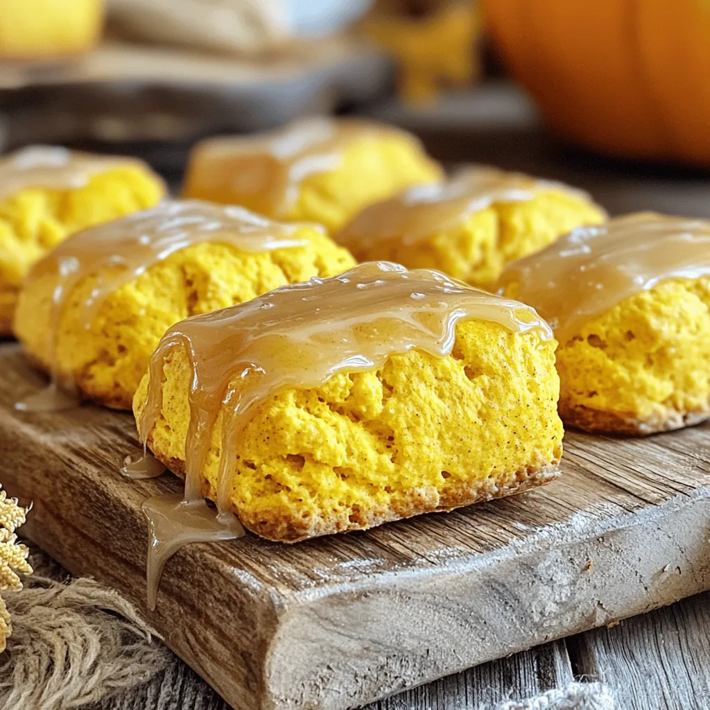 Maple Glazed Pumpkin Scones Tasty and Simple Treat
