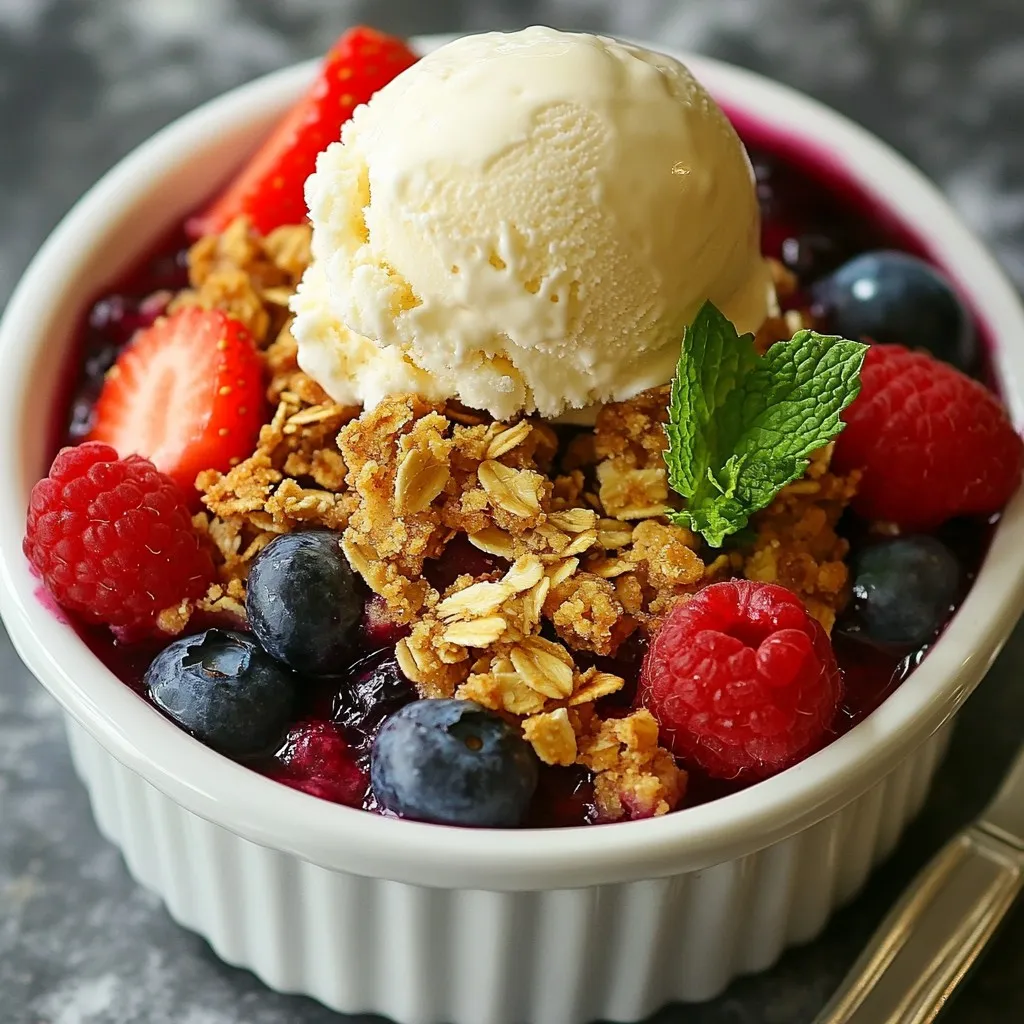 Triple Berry Crisp Delightful and Easy Dessert Recipe