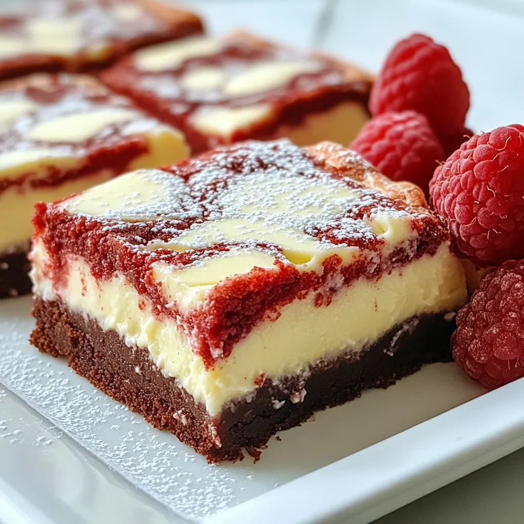 Red Velvet Cheesecake Brownies Decadent Dessert Recipe