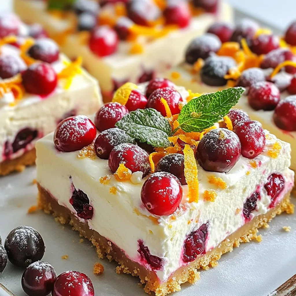 Cranberry Cheesecake Bars Irresistible Dessert Delight