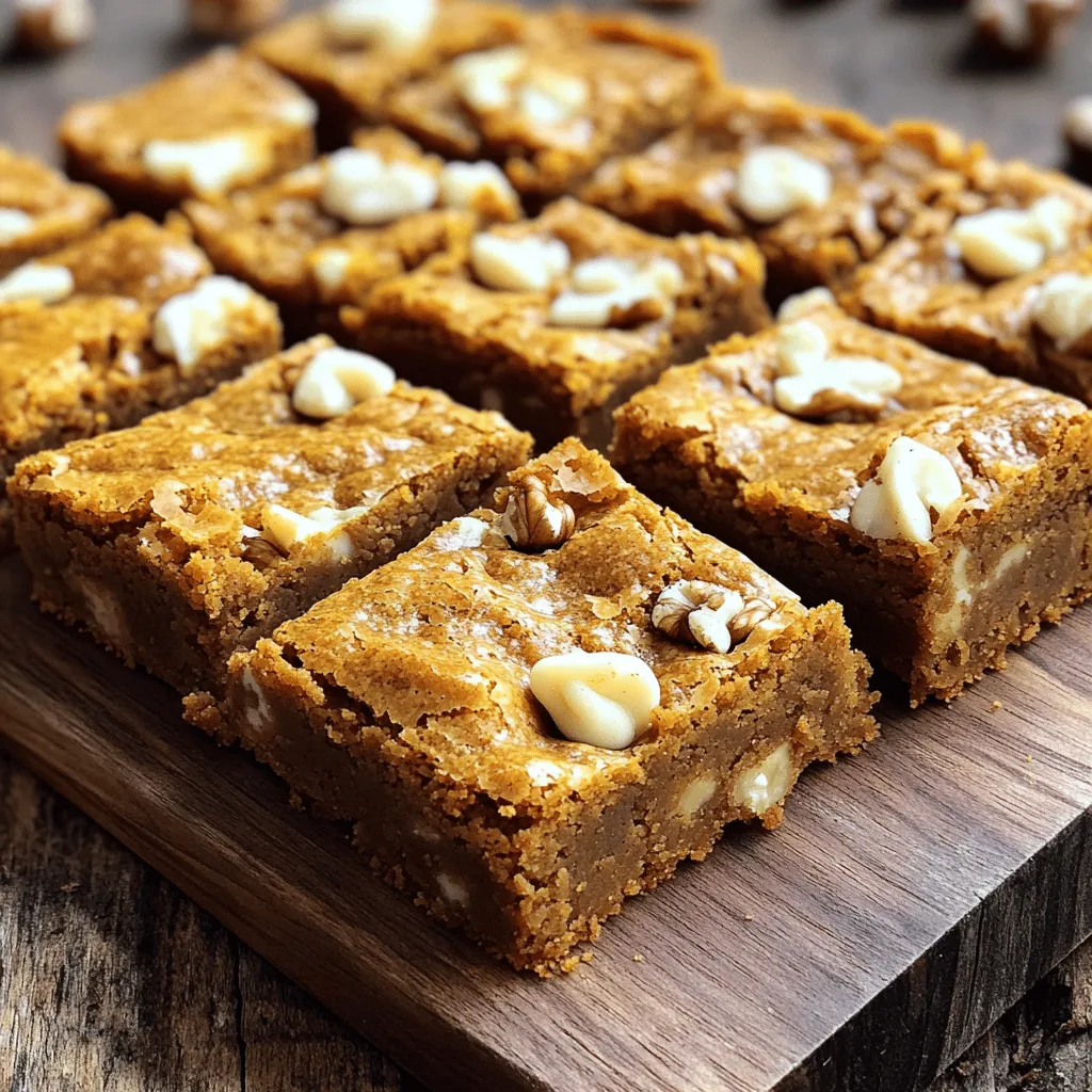 Brown Butter Pumpkin Blondies Irresistible Fall Treat