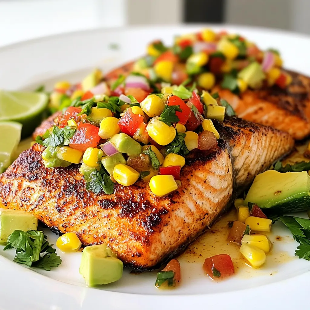 Cajun Salmon with Corn Salsa Flavorful Dish Tonight