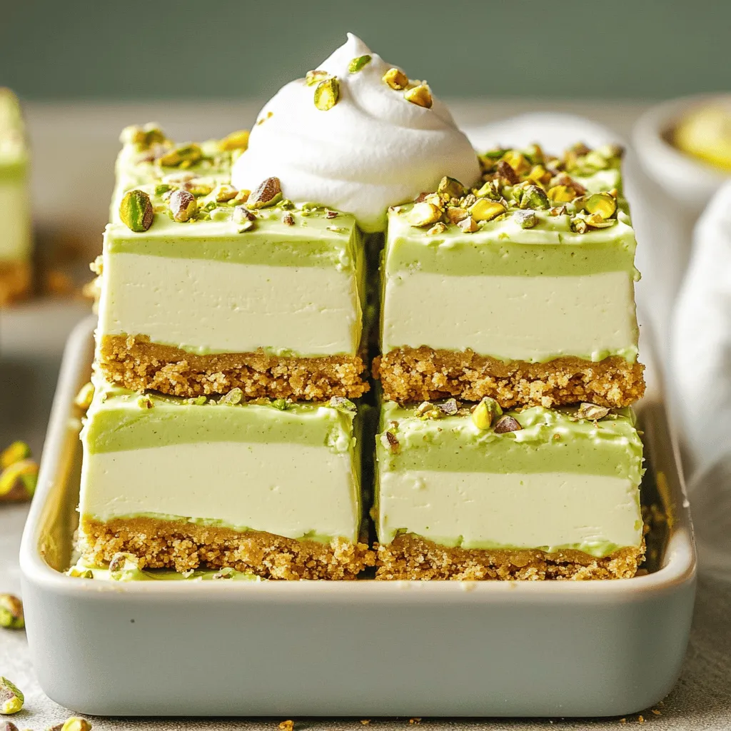 No Bake Pistachio Cream Pie Bars Delightful and Easy
