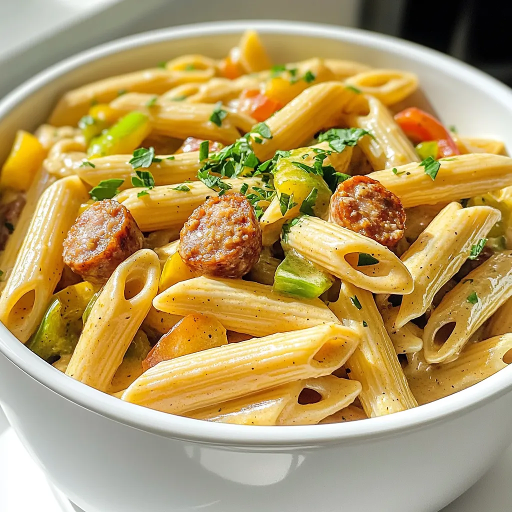 Creamy Cajun Sausage Pasta One Pot Easy Dinner