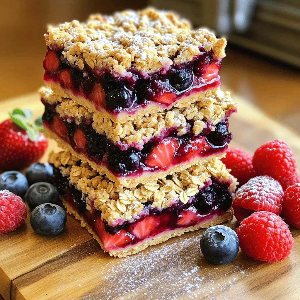 Triple Berry Crumble Bars Tasty and Easy Recipe
