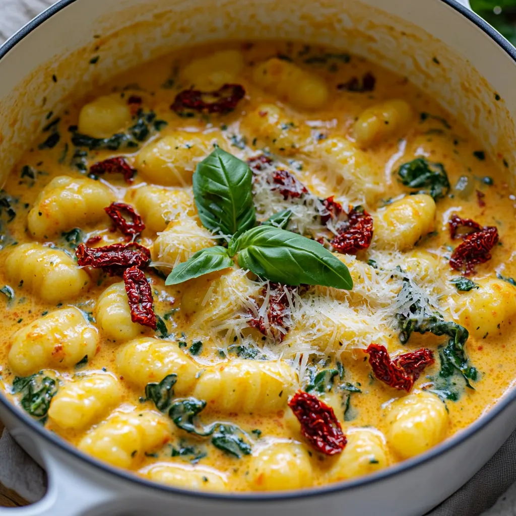Creamy Sun Dried Tomato Gnocchi One Pot Delight