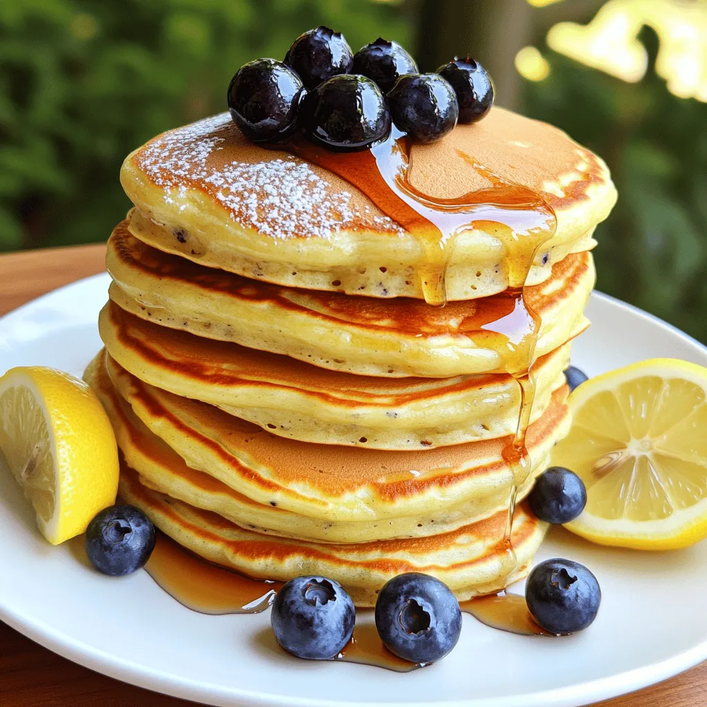 Lemon Blueberry Pancakes Fluffy and Flavorful Delight
