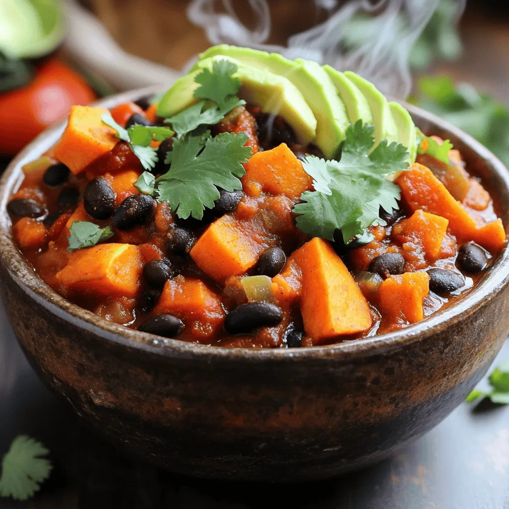 Savory Sweet Potato Black Bean Chili Easy Recipe