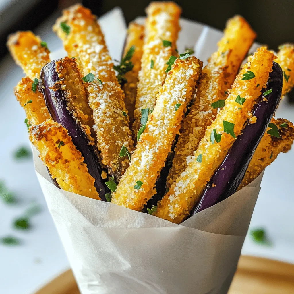 Air Fryer Garlic Parmesan Eggplant Fries Delight
