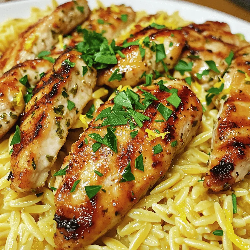 Garlic Herb Chicken with Lemon Orzo Tasty Delight