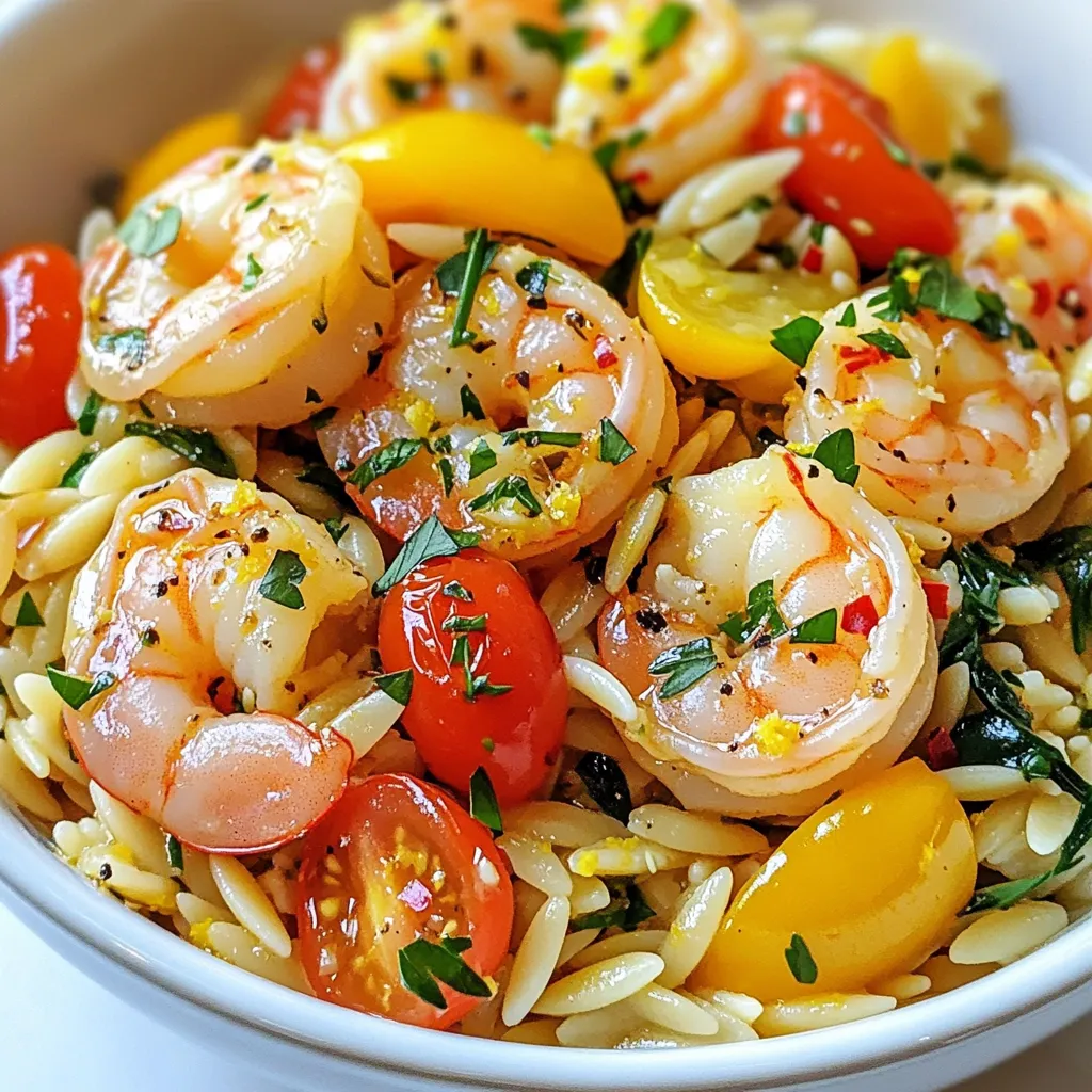 One-Pan Lemon Garlic Shrimp Orzo Flavorful Delight