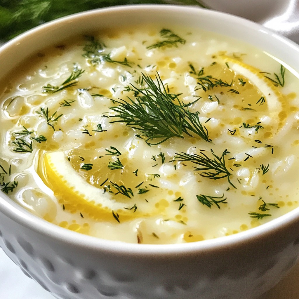 Greek Lemon Rice Soup Flavorful and Nourishing Dish
