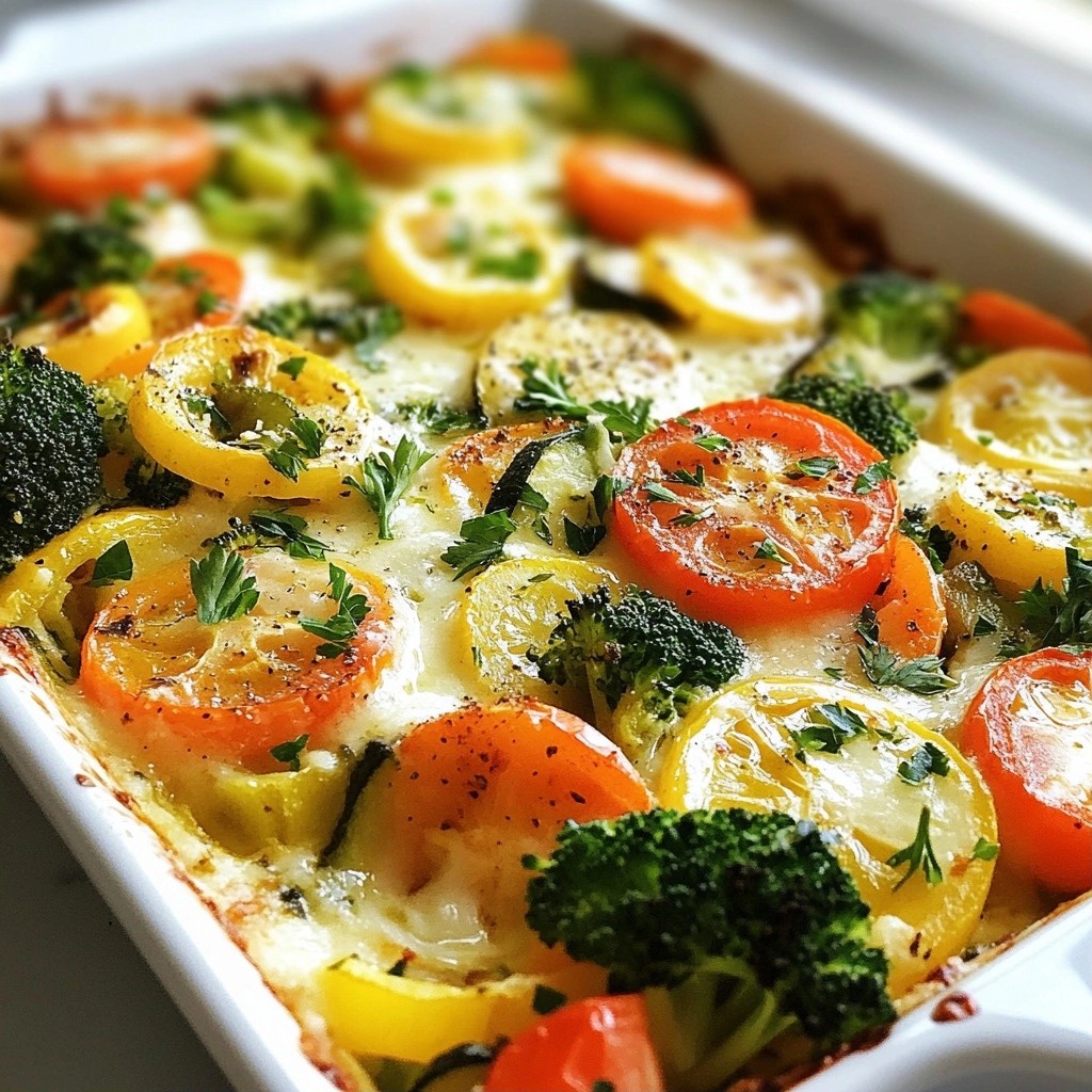 Tangy Lemon Butter Vegetable Cheesy Bake Recipe