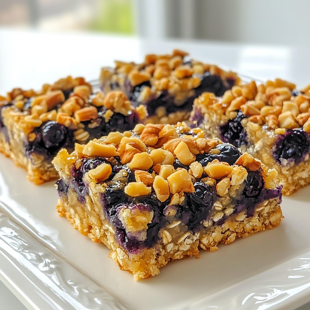 Blueberry Oatmeal Breakfast Bars Tasty and Simple Treat