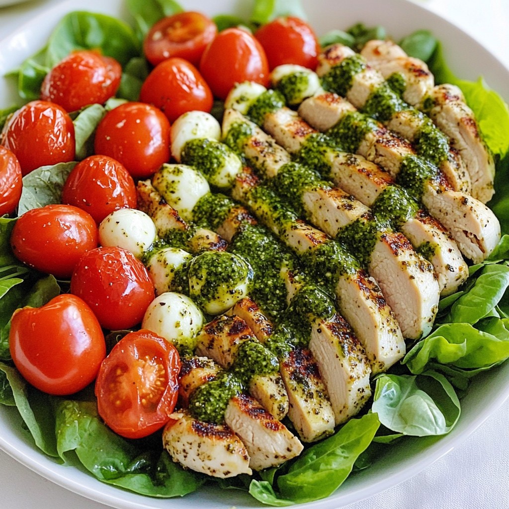 Pesto Chicken Caprese Salad Fresh and Flavorful Delight
