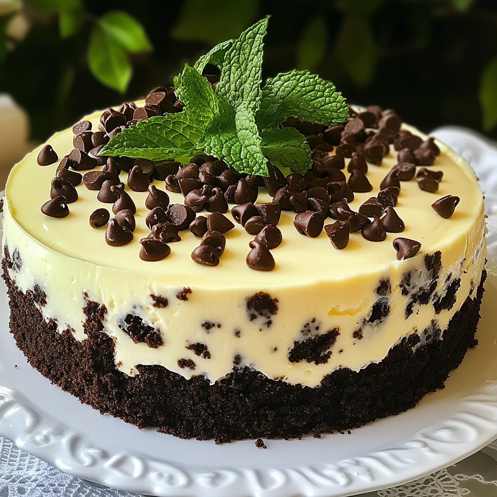 Chocolate Mint Oreo Cheesecake Decadent Dessert Treat