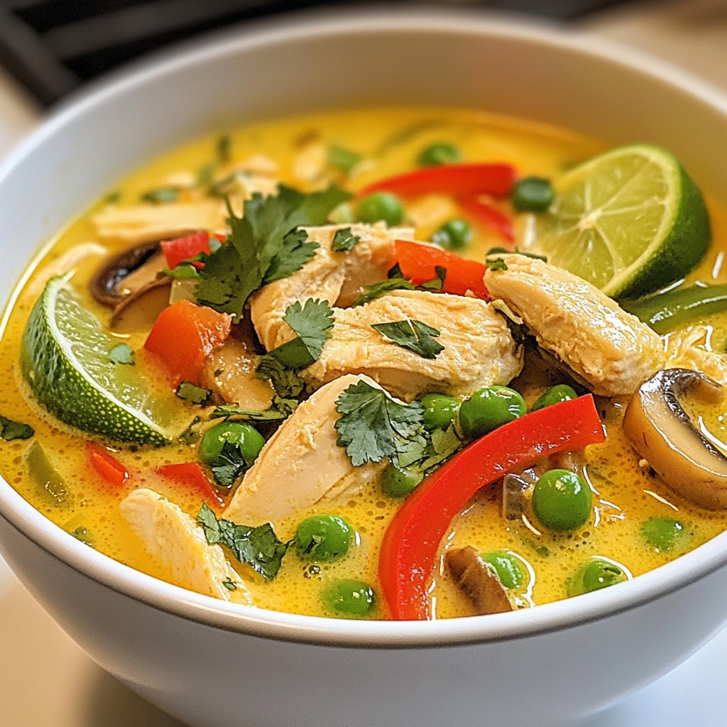 Coconut Lime Chicken Soup Flavorful and Comforting Dish