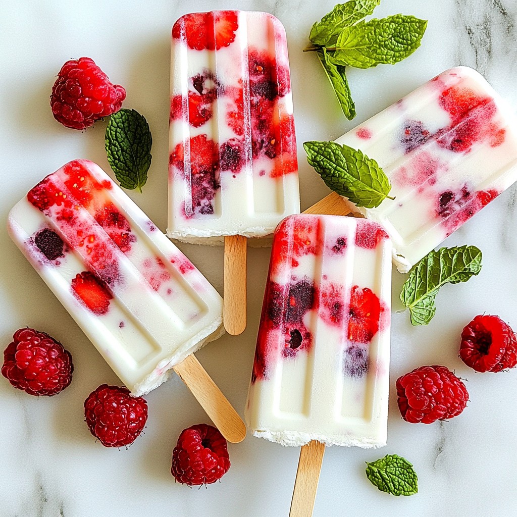 Greek Yogurt Berry Popsicles Refreshing Summer Treat