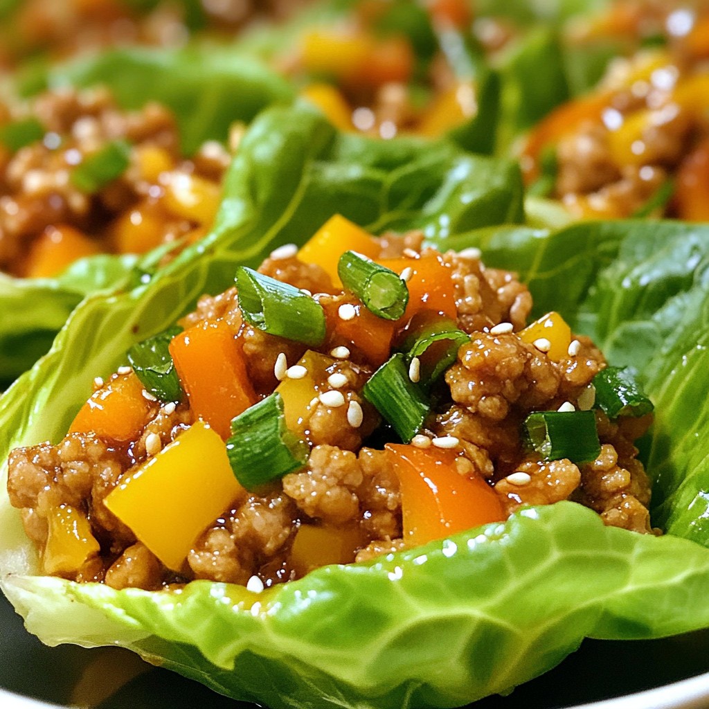 Teriyaki Chicken Lettuce Wraps Fresh and Tasty Meal