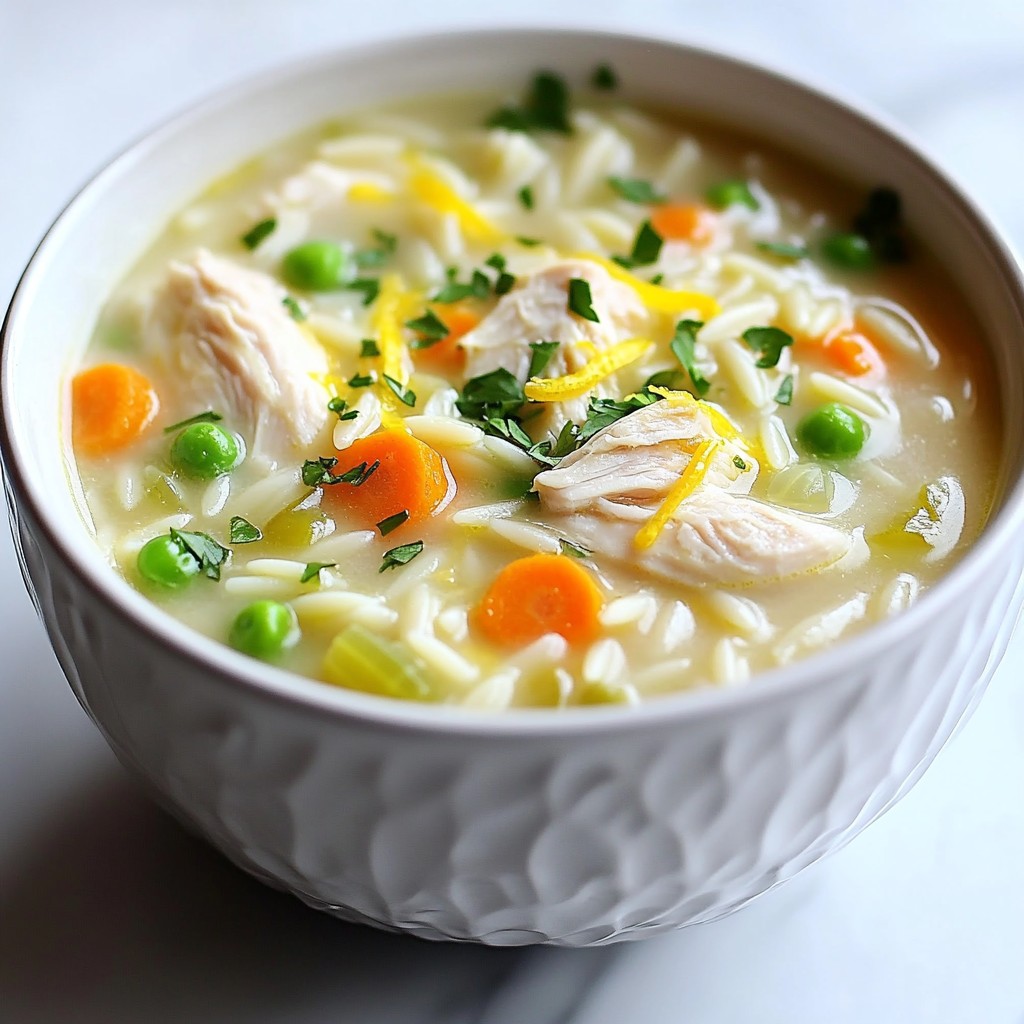 Creamy Lemon Chicken Orzo Soup Comforting Recipe