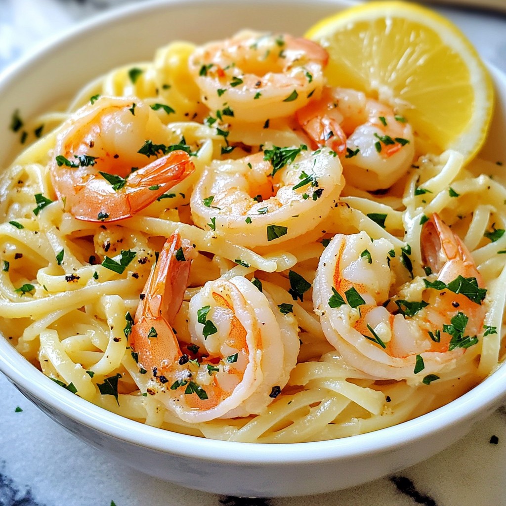 Garlic Butter Shrimp Linguine Quick and Tasty Recipe