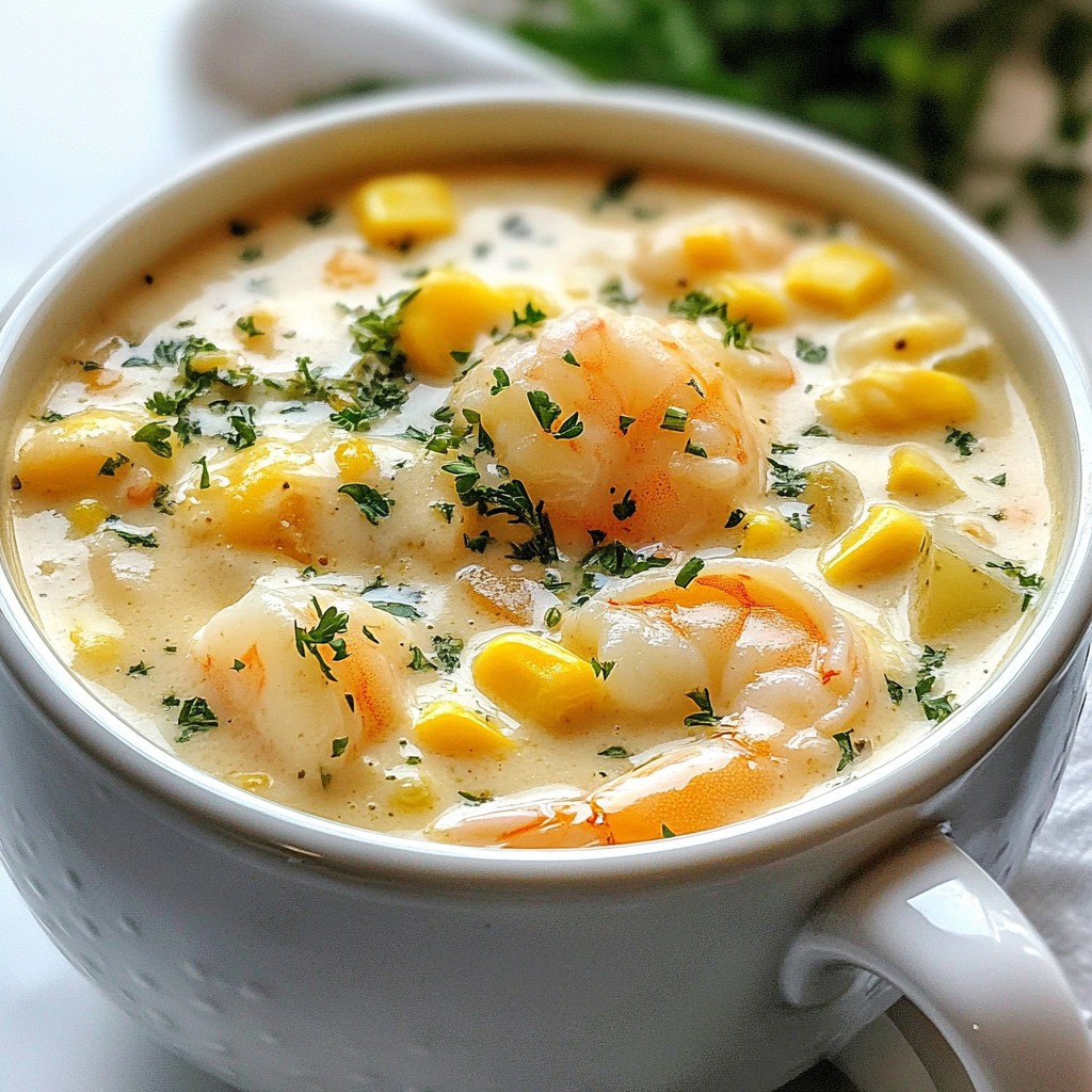 Savory Shrimp & Corn Chowder Simple and Flavorful Dish