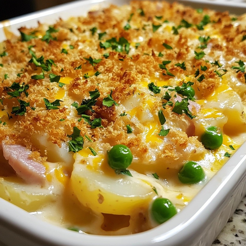 Creamy Turkey Ham and Potato Casserole Delight