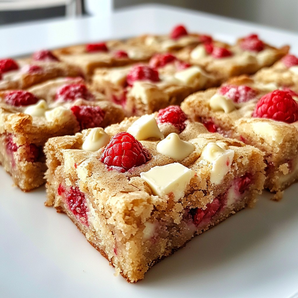 Raspberry White Chocolate Blondies Delightful Treat Recipe