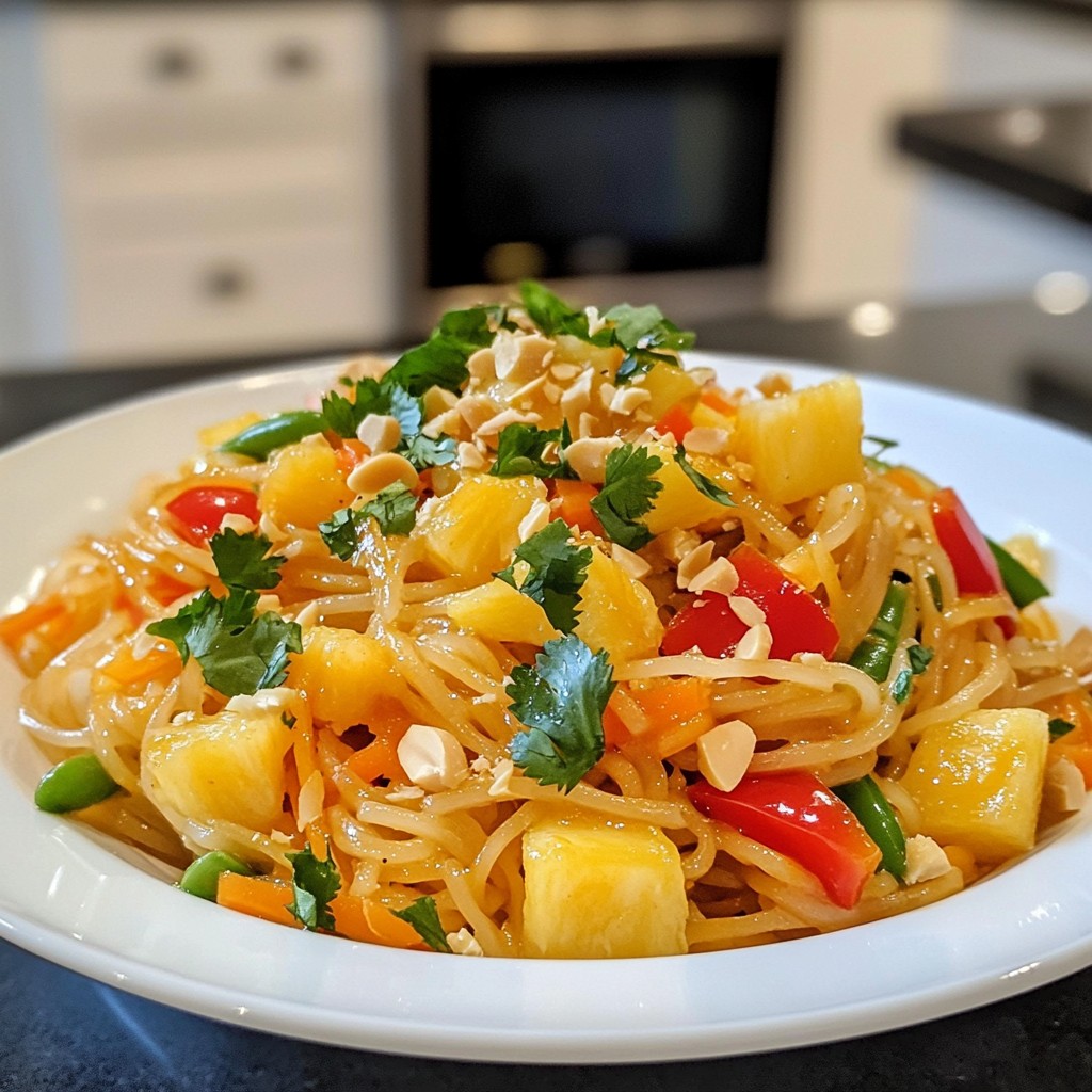 Thai Pineapple Peanut Noodles Flavorful and Easy Recipe