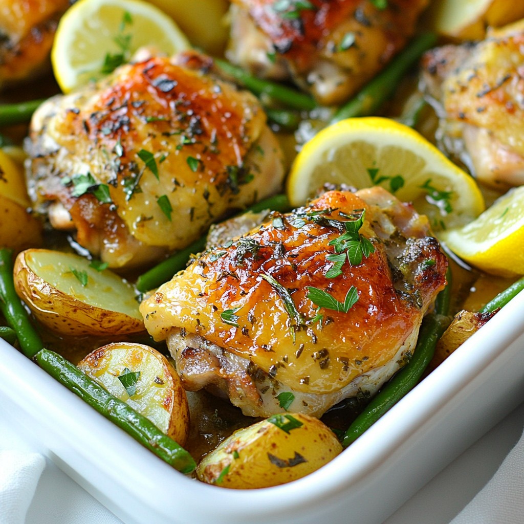One-Dish Lemon Herb Chicken Bake Simple Recipe