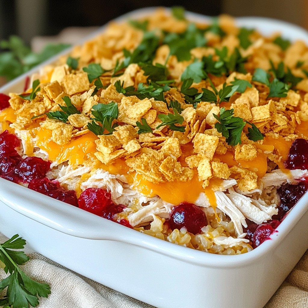 Festive Cranberry Turkey Casserole Flavorful Delight