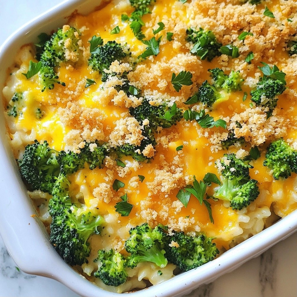 Classic Cheddar and Broccoli Rice Bake Delightful Dish