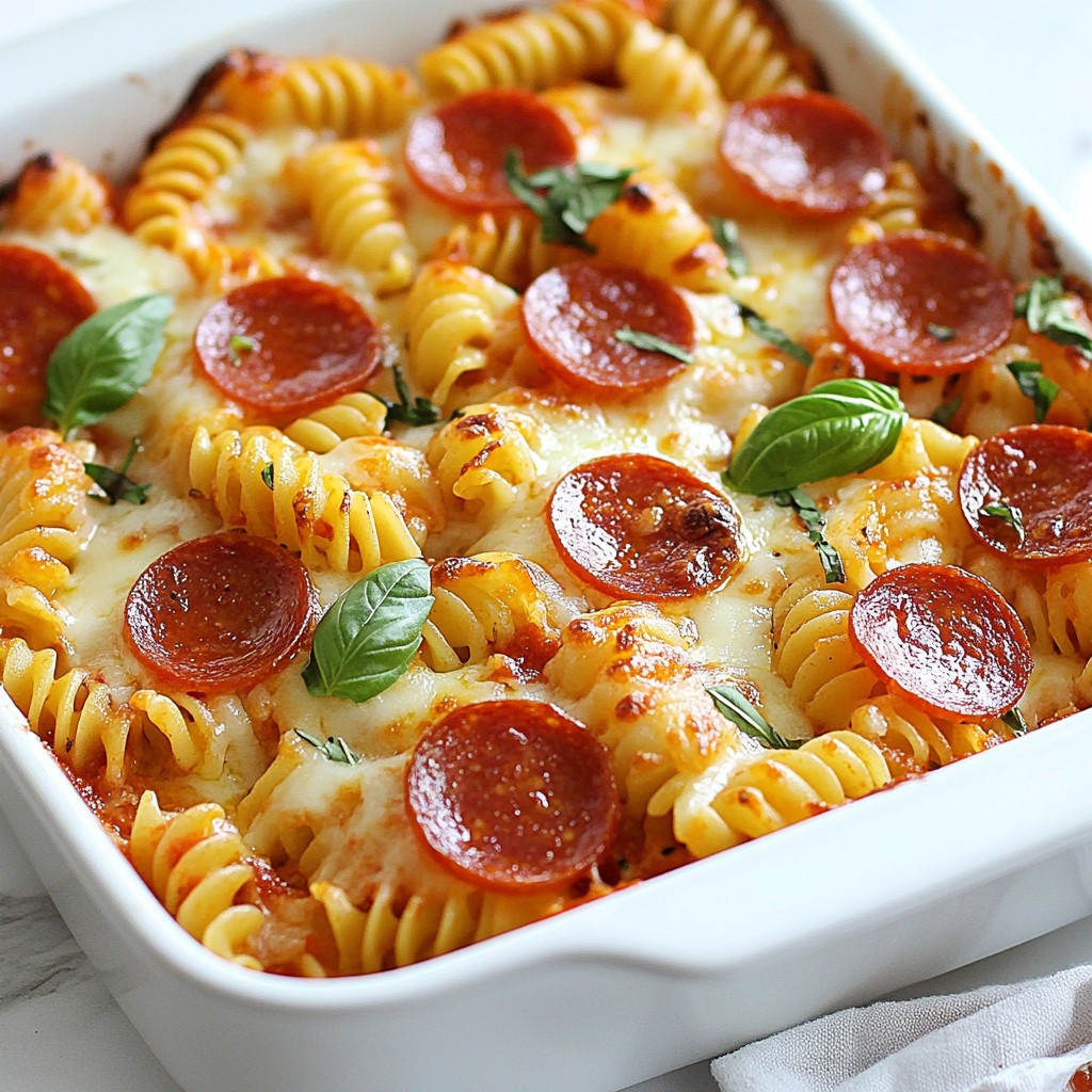 Quick and Easy Pepperoni Pizza Casserole Delight