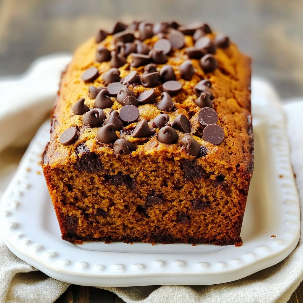 Chocolate Chip Pumpkin Bread Irresistibly Delicious