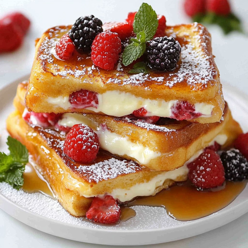 Berry Cheesecake Stuffed French Toast Delightful Treat