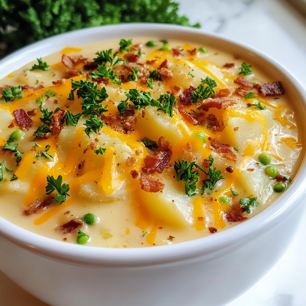 Cheesy Loaded Potato Soup Hearty and Comforting Bowl