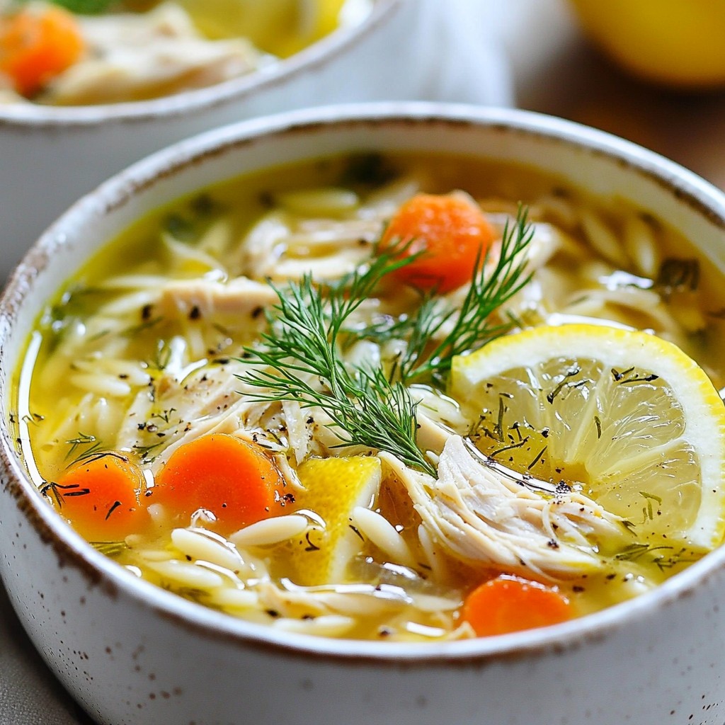 Greek Lemon Chicken Soup Flavorful and Comforting Dish