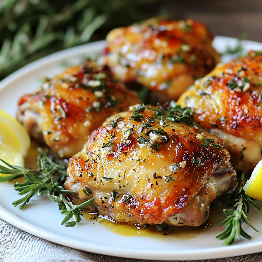 Garlic Herb Roasted Chicken Thighs Juicy and Tender