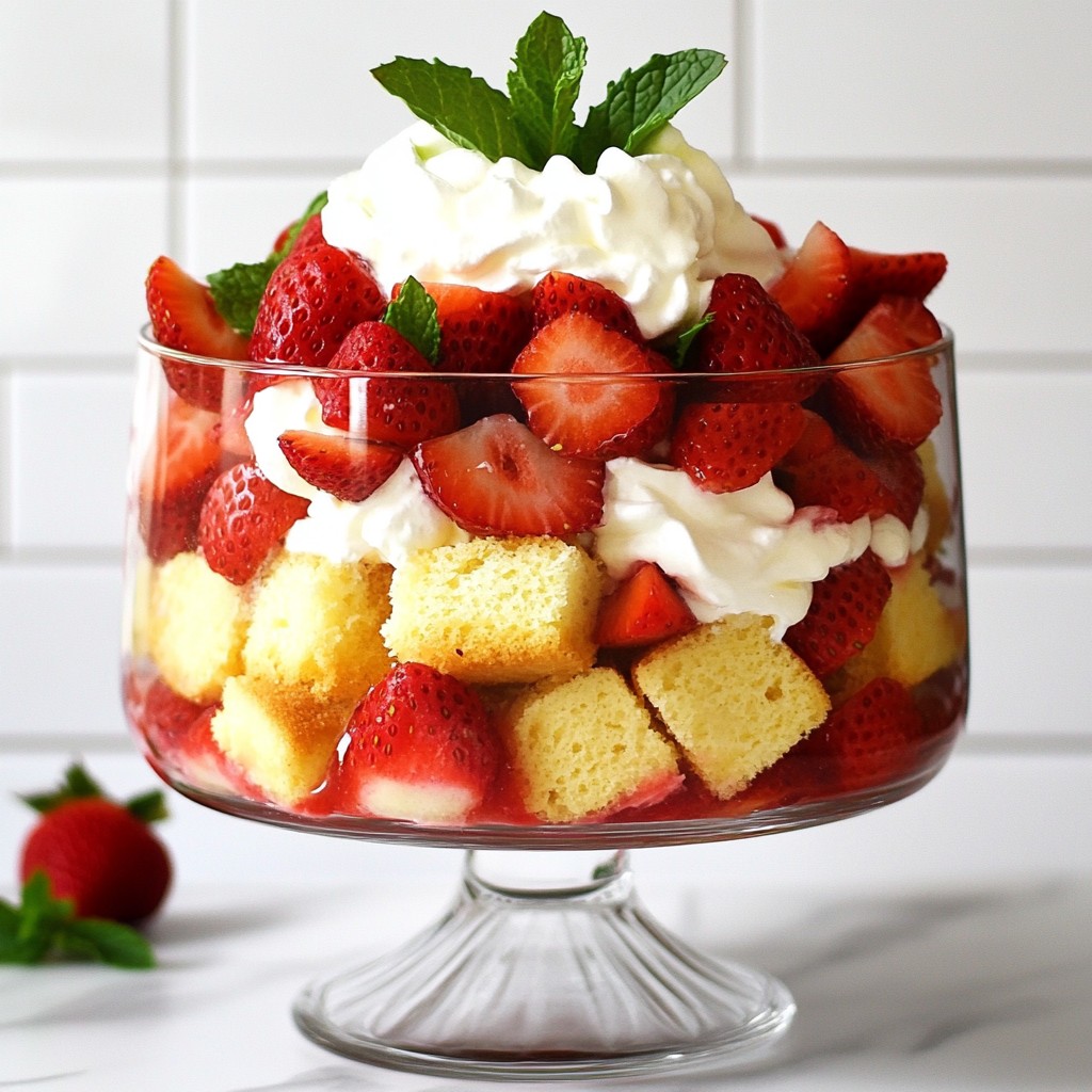 Strawberry Shortcake Trifle Tasty Layered Delight