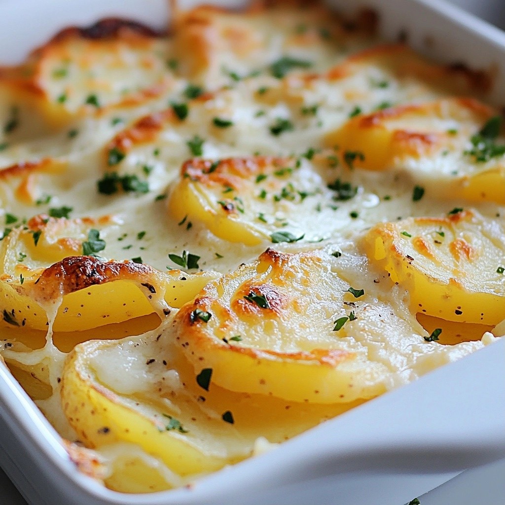 Creamy Garlic Parmesan Potato Casserole Delight