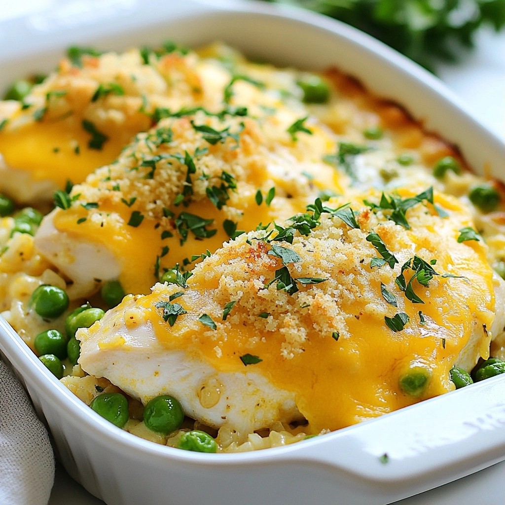Savory Baked Herb Chicken and Pea Casserole Delight