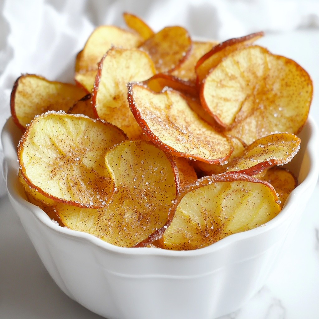 Cinnamon Sugar Apple Chips Crunchy and Simple Snack