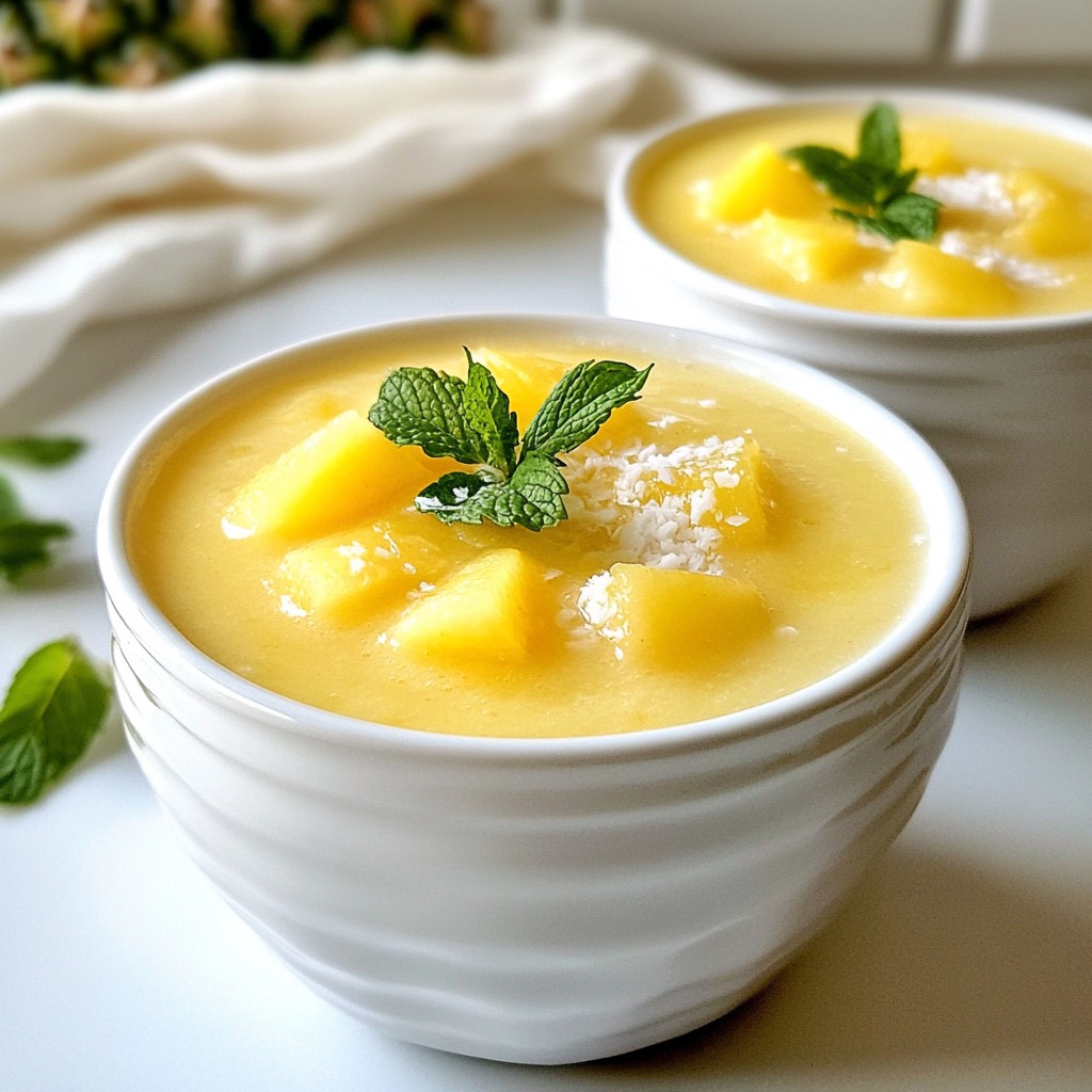 Pineapple Coconut Smoothie Refreshing Tropical Blend