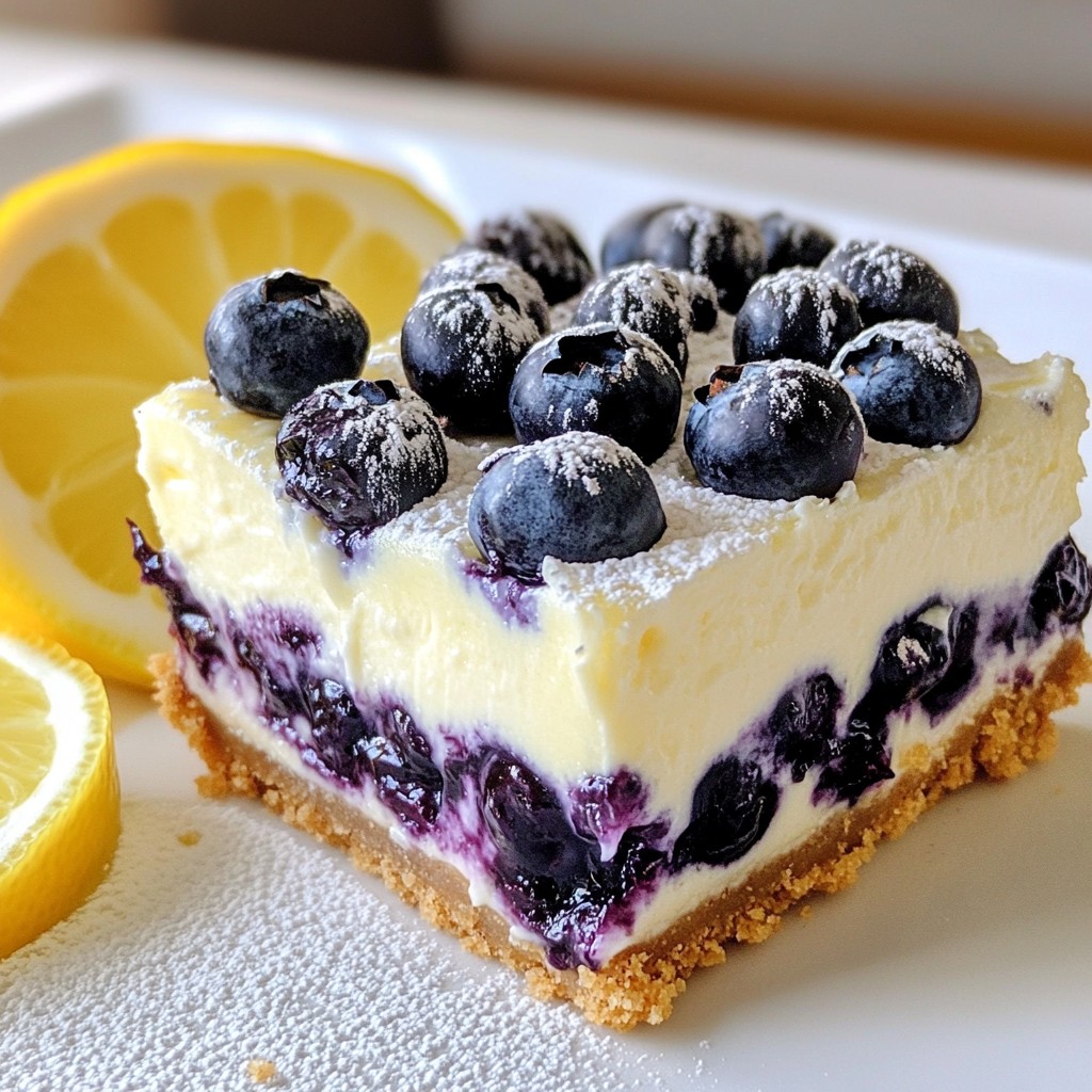 Blueberry Lemon Cheesecake Bars Simple and Tasty Treat